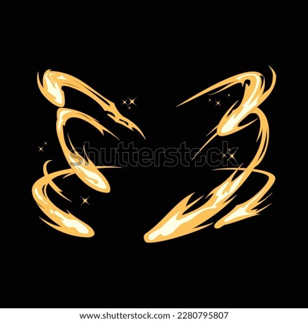 multi flame fire attack cartoon Royalty-Free Stock Photo #2280795807