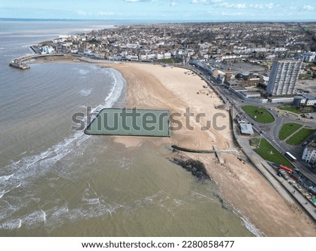 Aerial view of Margate, a seaside town in Kent Royalty-Free Stock Photo #2280858477