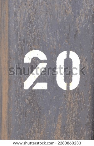 Number digit digit 20 for birthday or anniversary