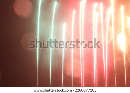 Fireworks display in the rain