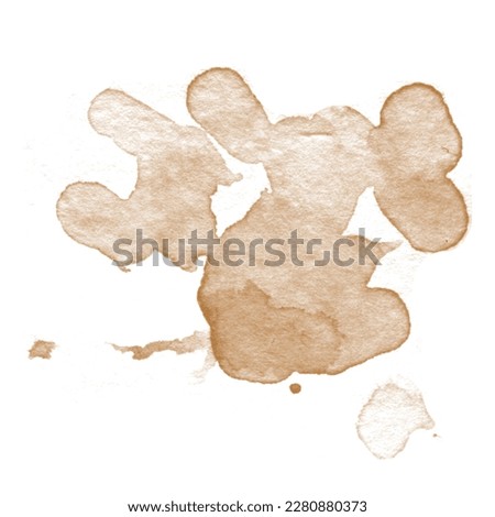 Coffee stains isolated on a white background. Royalty high-quality free stock photo image of Coffee and Tea Stains Left by Cup Bottoms. Round coffee stain isolated, cafe stain fleck drink beverage Royalty-Free Stock Photo #2280880373