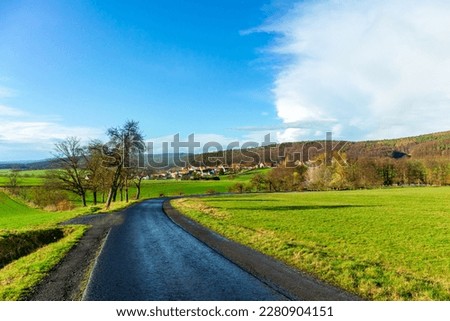Spring walk through the beautiful Vorderrhön between Bernshausen and Urnshausen - Thuringia - Germany Royalty-Free Stock Photo #2280904151