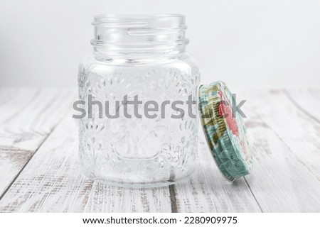 Decorative Glass Jars with Colorful Lids 