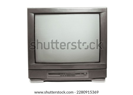 Retro old television isolated on white background Royalty-Free Stock Photo #2280915369