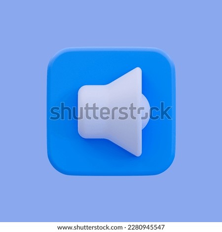 3d minimal unmute icon. sound icon. speaker icon with clipping path. 3d illustration.