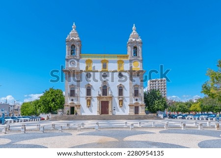 Carmo church with famous capela dos ossos at Faro, Portugal. Royalty-Free Stock Photo #2280954135