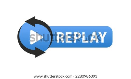 Play icon like a video play button. Simple flat style trend modern red logo graphic design. Replay. The concept of watching streaming video player or Live stream webinar UI emblem. Vector illustration Royalty-Free Stock Photo #2280986393