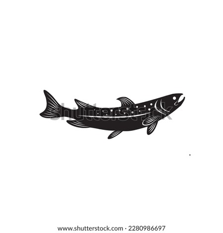salmon fish icon vector illustration