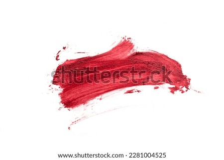 abstract macro cosmetic make-up pomade stroke isolated