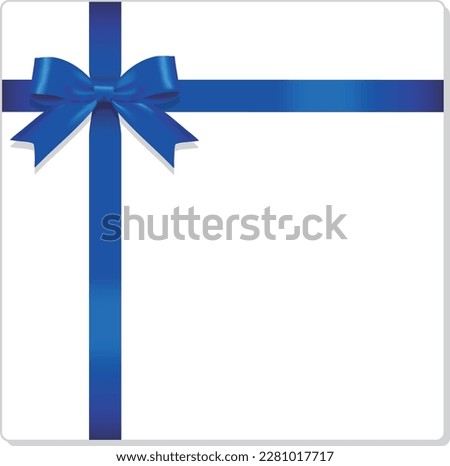 blue ribbon frame
ribbon message card