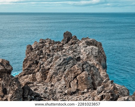 Rocky Cliff Edge by the Ocean