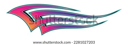 Racing car side sticker sports cars abstract tribal tattoo decoration. Eps 10 vector art image illustration. Side strip decal for car, auto, truck, boat, ship, suv, motorcycle.