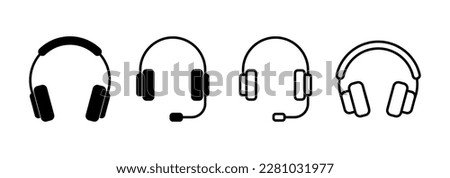 Headphone icon vector for web and mobile app. headphone sign and symbol Royalty-Free Stock Photo #2281031977