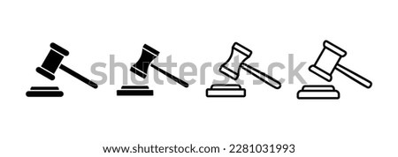 Gavel icon vector for web and mobile app. judge gavel sign and symbol. law icon. auction hammer Royalty-Free Stock Photo #2281031993