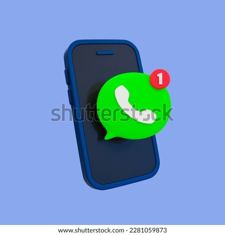 3d minimal missed call notification icon. missed call alert. hand holding a smartphone showing missed call notification with clipping path. 3d rendering illustration.