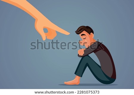 
Misandrist Person Accusing a Man Unjustly Vector Concept Illustration. Sexism and prejudice against a male victim
 Royalty-Free Stock Photo #2281075373