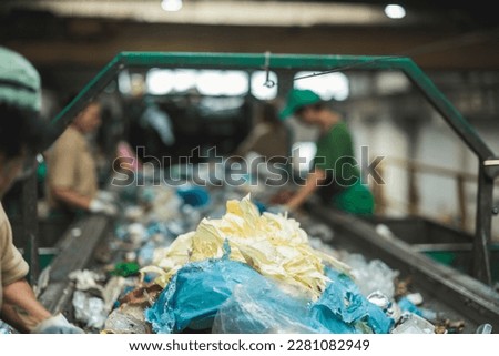 Reducing Plastic Pollution: Implementing Effective Waste Segregation Practices at Plastic Sorting Stations Royalty-Free Stock Photo #2281082949