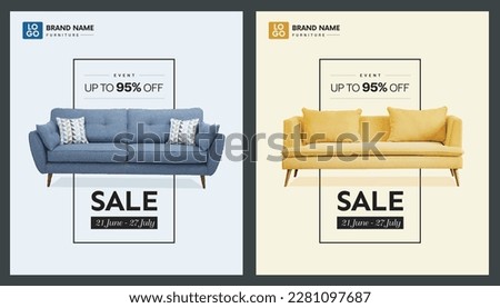 2 Banner Furniture Sale Design Template Vector Illustration Royalty-Free Stock Photo #2281097687