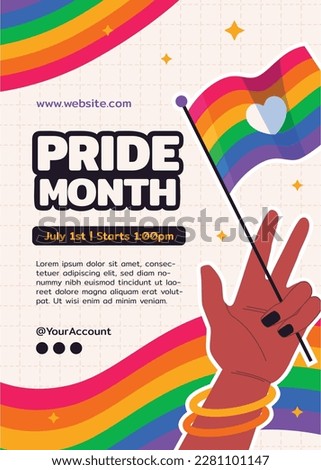 pride month celebration concept background. happy pride day. celebration and commemoration of lesbian, gay, bisexual, and transgender pride. LGBT Pride Month. vector illustration design template. June Royalty-Free Stock Photo #2281101147