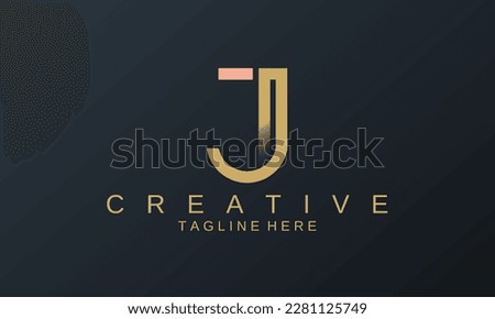 logo design template. Letter J Creative Logo Design, Gold color Premium Vector J Logo. Beautiful Logotype design for luxury corporate brand. Elegant identity design in golden color. Royalty-Free Stock Photo #2281125749