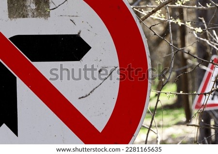 a traffic sign in the forest
