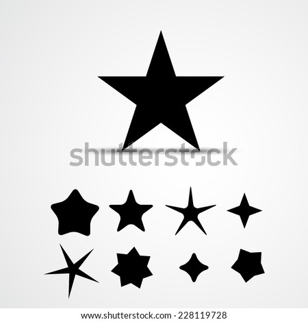 Star vector icon. Set