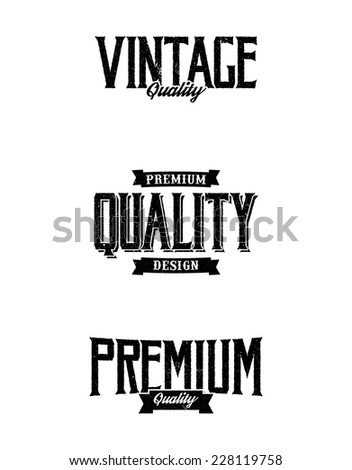 A vector set of vintage style badge designs