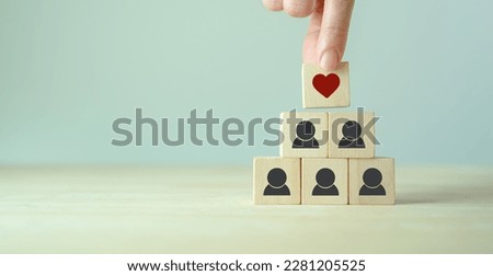 Increasing customer loyalty concept. Developing strategies to create relationships with customers and build trust. By understanding customer needs and providing values. Royalty-Free Stock Photo #2281205525