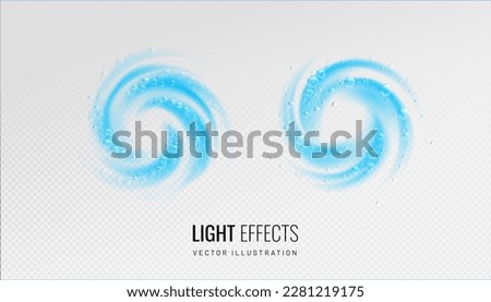 Bubbles spiral foam detergent. Air vortex light effect concept of cleaning and washing. Vector illustration of a cool blurred spiral motion in a circle Royalty-Free Stock Photo #2281219175
