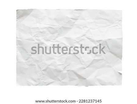 piece of white paper tear isolated on white background Royalty-Free Stock Photo #2281237145