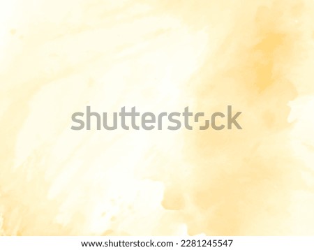 Abstract soft yellow watercolor texture design background vector