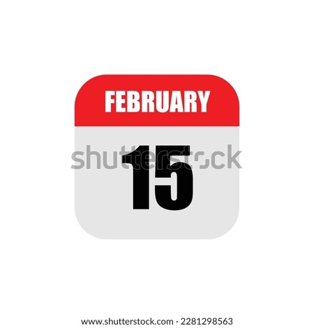 15 february icon with white background