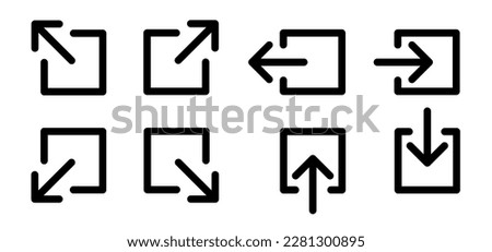 External, exit or entrance link symbol. Hyperlink chain icon. Download, share, and load pictogram. Open page icon. Logout and output, web or website sign. Login or logout concept. Access granted. Royalty-Free Stock Photo #2281300895
