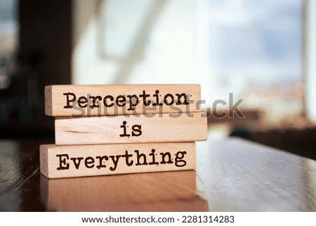 Wooden blocks with words 'Perception is Everything'. Royalty-Free Stock Photo #2281314283