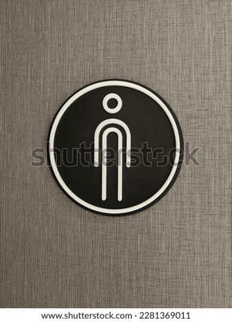 Toilet sign; modern logo of man toilet 