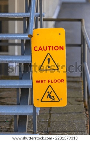 Caution Wet Floor Sign Exclamation Triangle Safety Warning