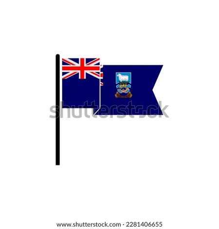 Falkland Island flags icon set, Falkland Island independence day icon set vector sign symbol