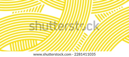 Pasta background, spaghetti abstract geometric pattern. Macaroni yellow poster. Wavy abstract pattern. Pasta vector illustration Royalty-Free Stock Photo #2281411035