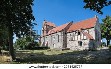 Municipal church "St. Johannes" in Lychen - panorama from 4 pictures