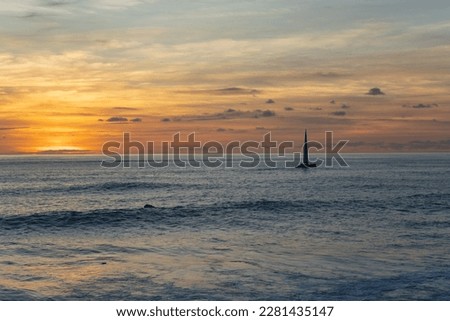 Heavenly sunset in a Caribbean island