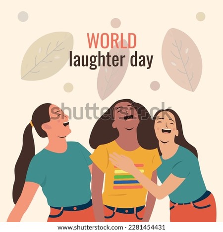 Laughter day concept vector banner Royalty-Free Stock Photo #2281454431