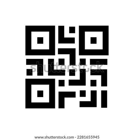 QR code scanning icon vector Royalty-Free Stock Photo #2281655945