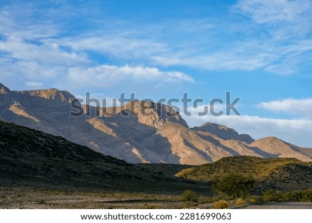 The beautiful Swartberg range of mountains near Klaarstroom. Karoo. Western Cape. South Africa. Royalty-Free Stock Photo #2281699063