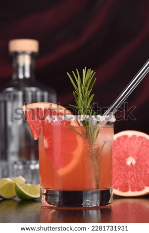 Pink Paloma is a great grapefruit and tequila cocktail recipe for any party. Royalty-Free Stock Photo #2281731931