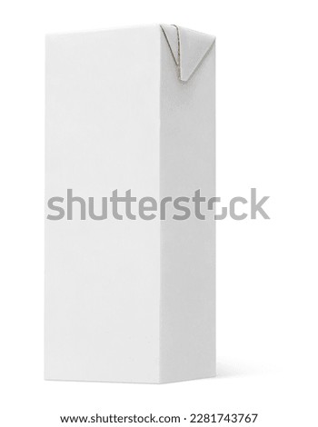 200 ml milk or juice carton package isolated on white background with clipping path Royalty-Free Stock Photo #2281743767