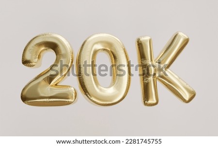 20k gold balloon foil text 