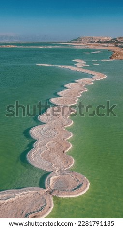 Dead Sea colorful top view. Royalty-Free Stock Photo #2281791135