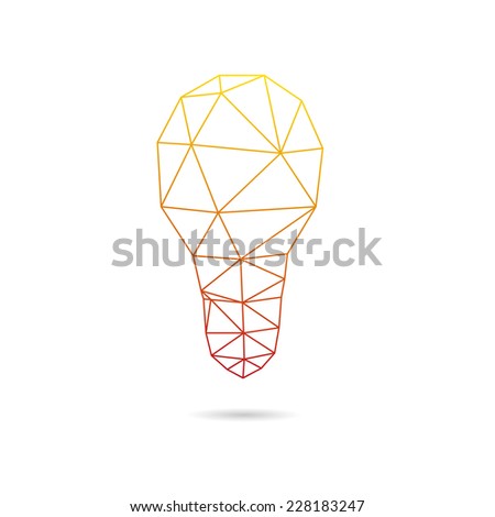 Lightbulb abstract isolated on a white backgrounds, vector illustration