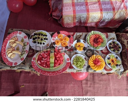 Traditional welcome wedding food for groom.