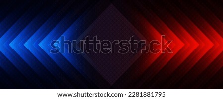 3D red blue techno abstract background overlap layer on dark space with rhombus decoration. Modern graphic design element motion style concept for banner, flyer, card, brochure cover, or landing page